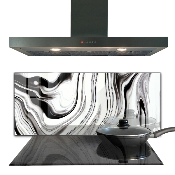 Kitchen wall panels Watercolor black and white