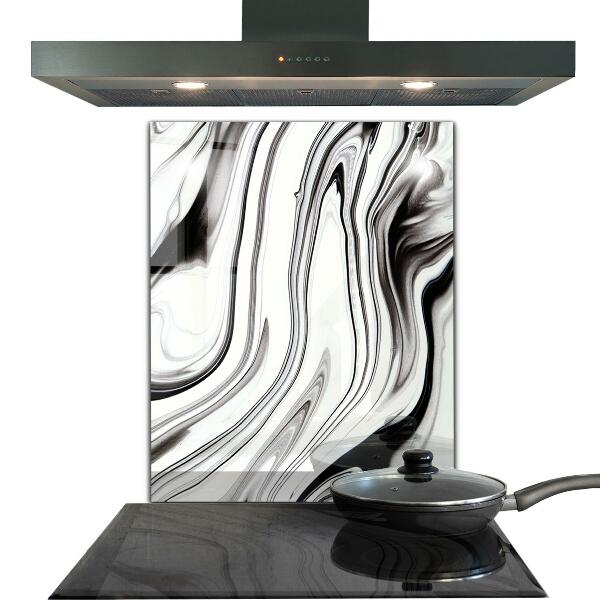 Kitchen wall panels Watercolor black and white