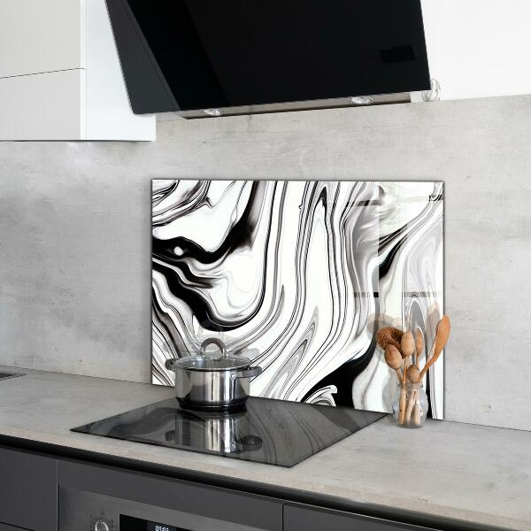 Kitchen wall panels Watercolor black and white