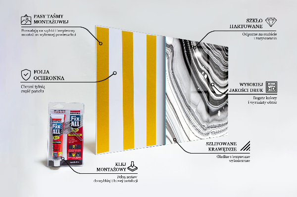 Glass printed splashbacks Monochrome abstraction