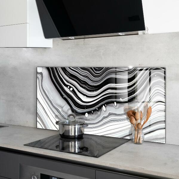 Glass printed splashbacks Monochrome abstraction