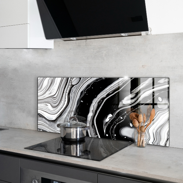 Glass printed splashbacks Monochrome abstraction