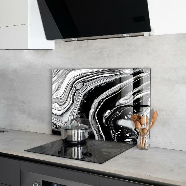 Glass printed splashbacks Monochrome abstraction