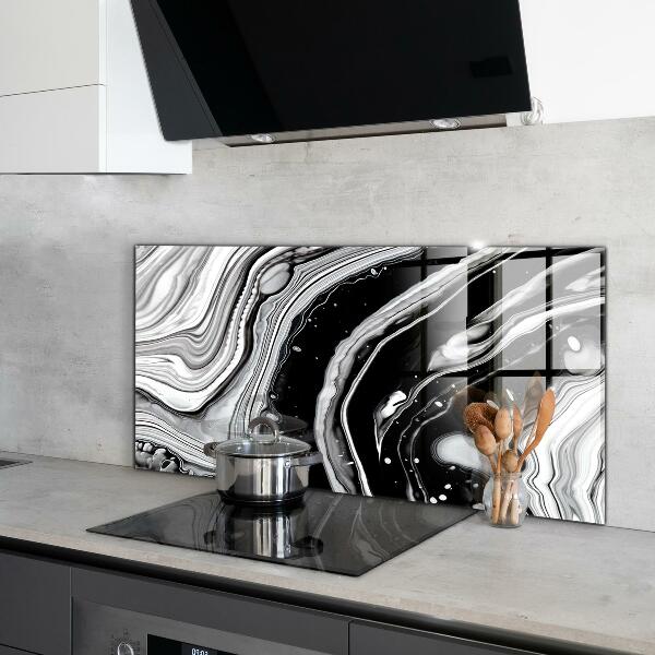 Glass printed splashbacks Monochrome abstraction