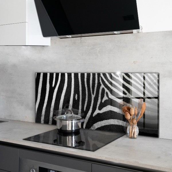 Glass printed splashbacks Zebra skin african ext