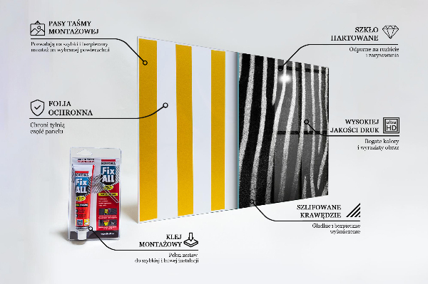 Glass printed splashbacks Zebra skin african ext