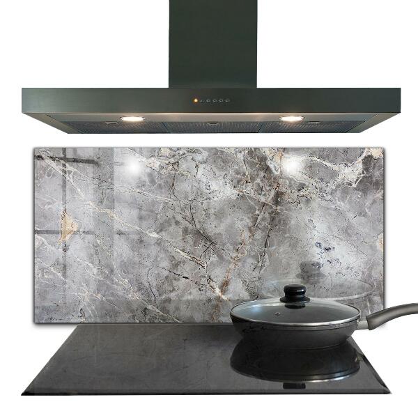 Glass printed splashbacks Gray granite marble stone