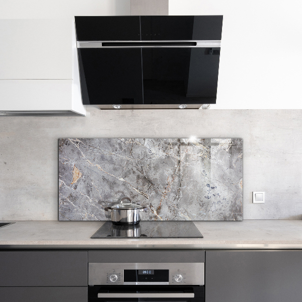Glass printed splashbacks Gray granite marble stone