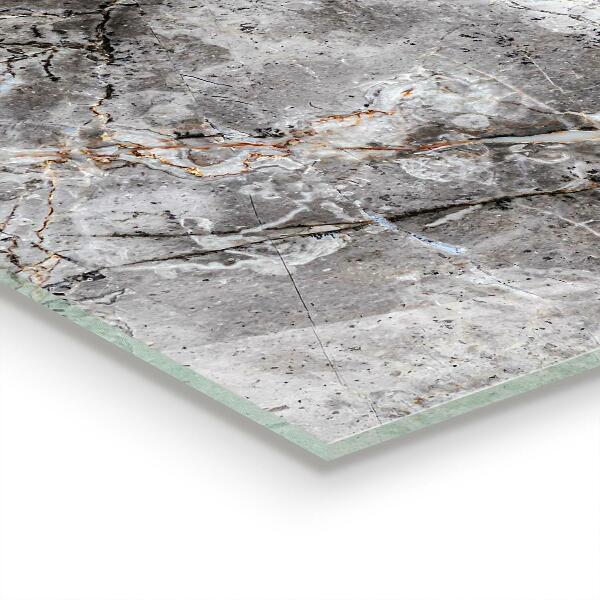 Glass printed splashbacks Gray granite marble stone