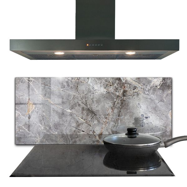 Glass printed splashbacks Gray granite marble stone