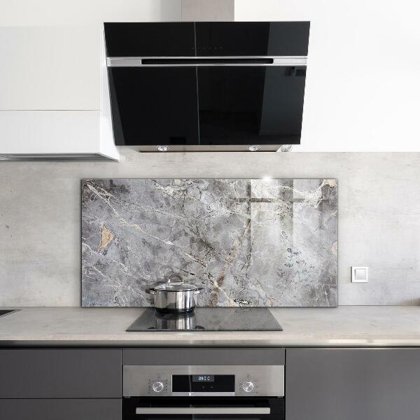 Glass printed splashbacks Gray granite marble stone