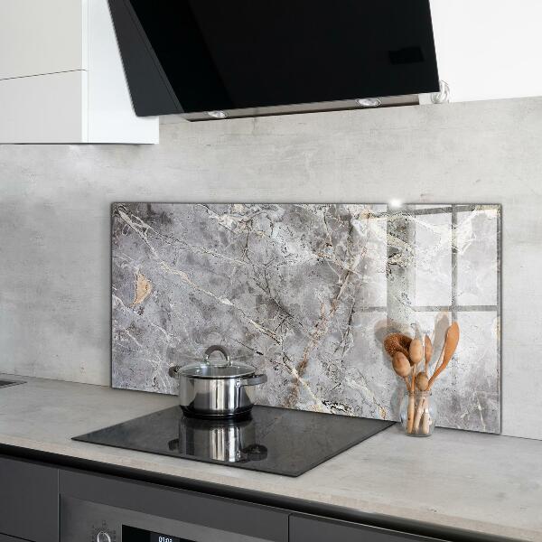 Glass printed splashbacks Gray granite marble stone