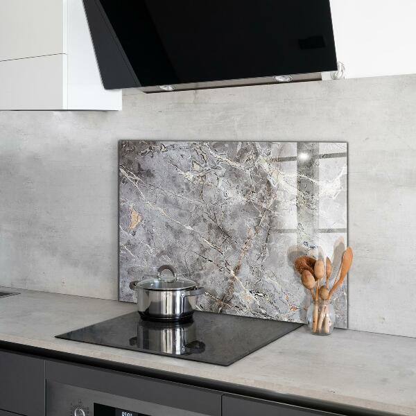 Glass printed splashbacks Gray granite marble stone