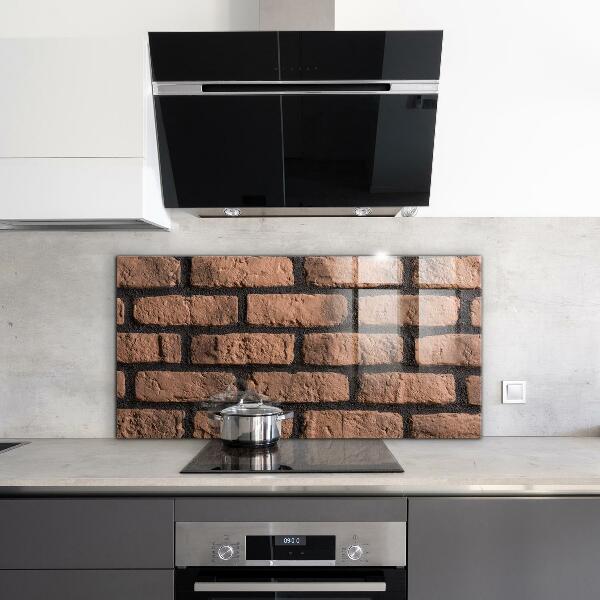 Glass printed splashbacks Natural brick wall