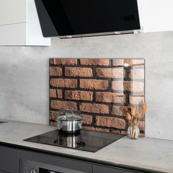 Glass printed splashbacks Natural brick wall