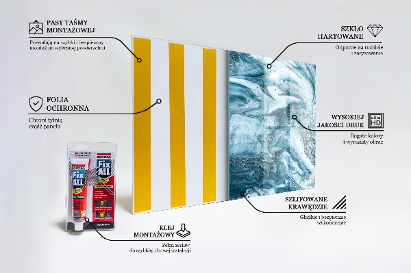 Kitchen wall panels Marble agate abstract
