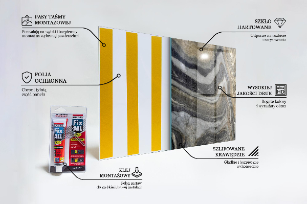 Glass printed splashbacks Granite stone marble texture