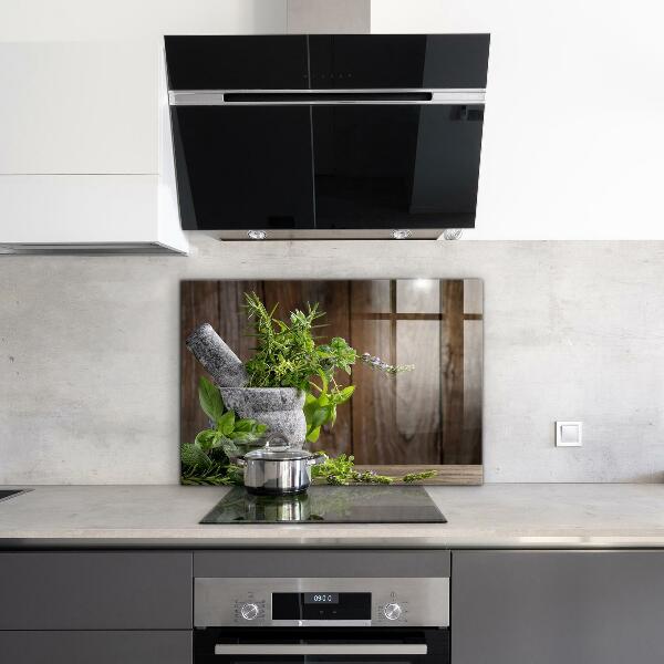 Kitchen wall panels Stone mortar spices