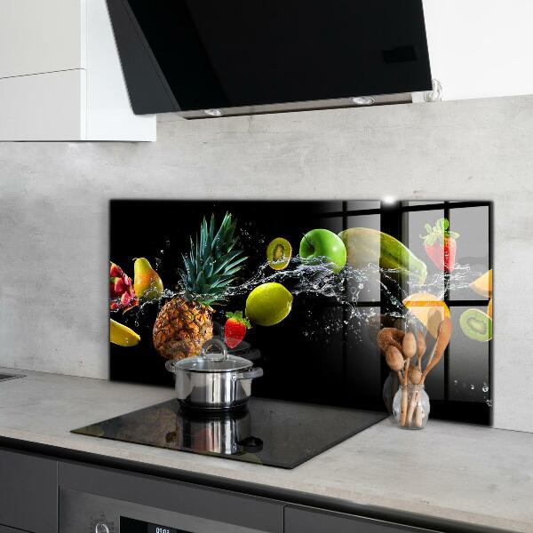 Kitchen wall panels Juicy fruits composition