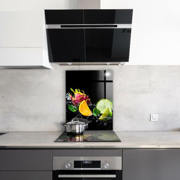 Kitchen wall panels Juicy exotic fruits