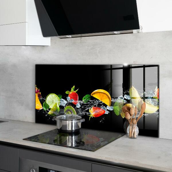 Kitchen wall panels Juicy exotic fruits