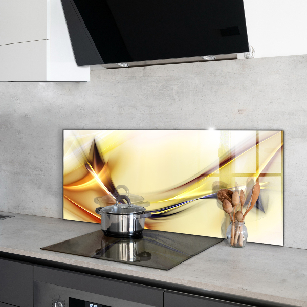 Kitchen wall panels Energy wave abstraction