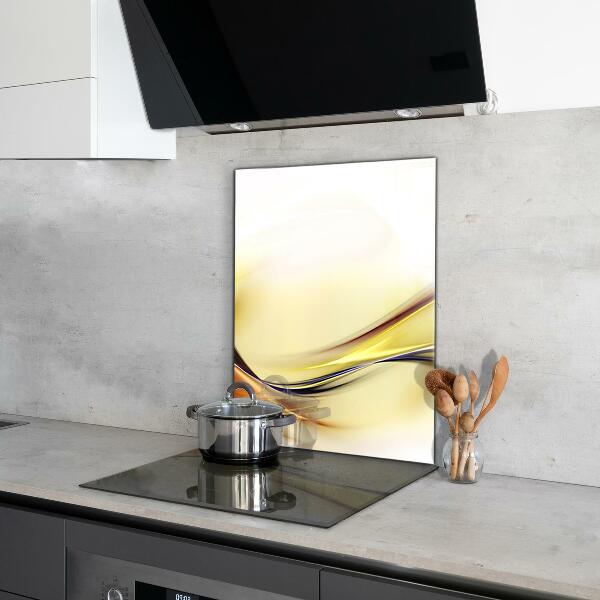 Kitchen wall panels Energy wave abstraction