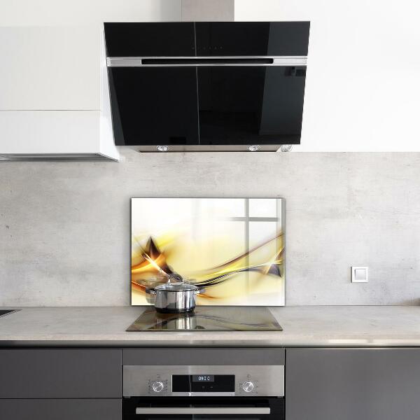 Kitchen wall panels Energy wave abstraction