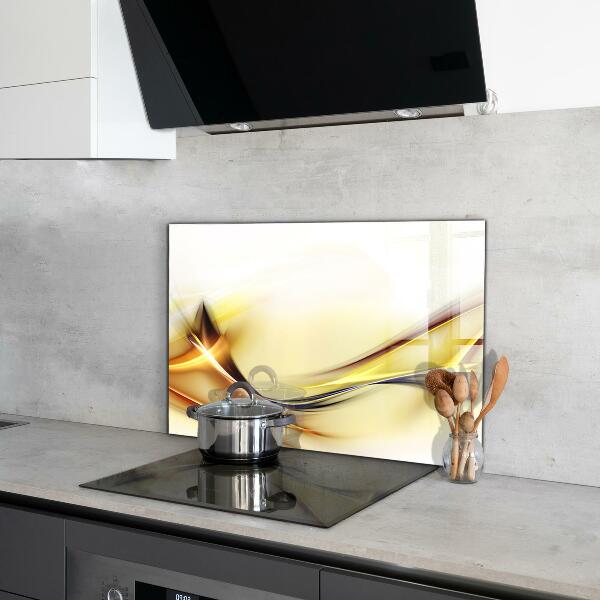 Kitchen wall panels Energy wave abstraction