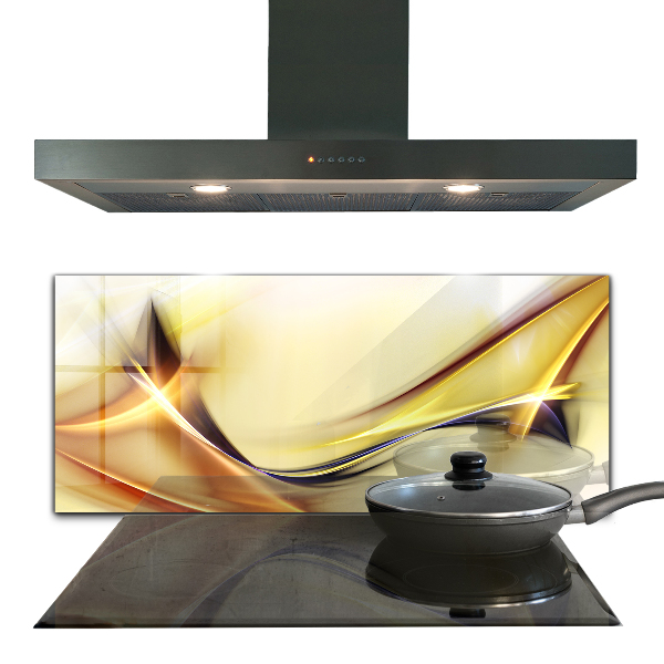 Kitchen wall panels Energy wave abstraction