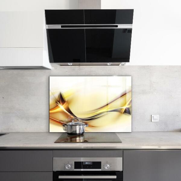 Kitchen wall panels Energy wave abstraction