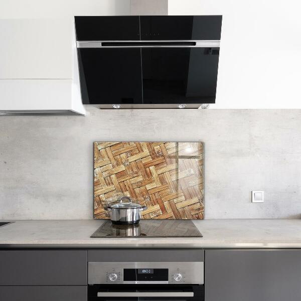 Oven splashback Braided bamboo rattan asia