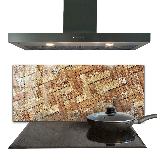 Oven splashback Braided bamboo rattan asia