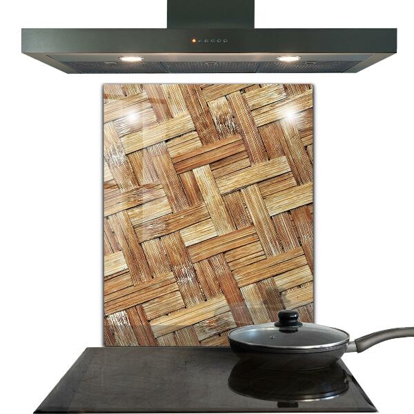 Oven splashback Braided bamboo rattan asia