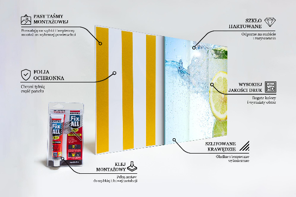 Kitchen wall panels Juicy citrus refreshment