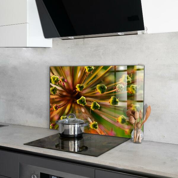 Kitchen glass panel Flower macro photography