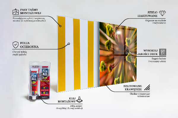 Kitchen glass panel Flower macro photography