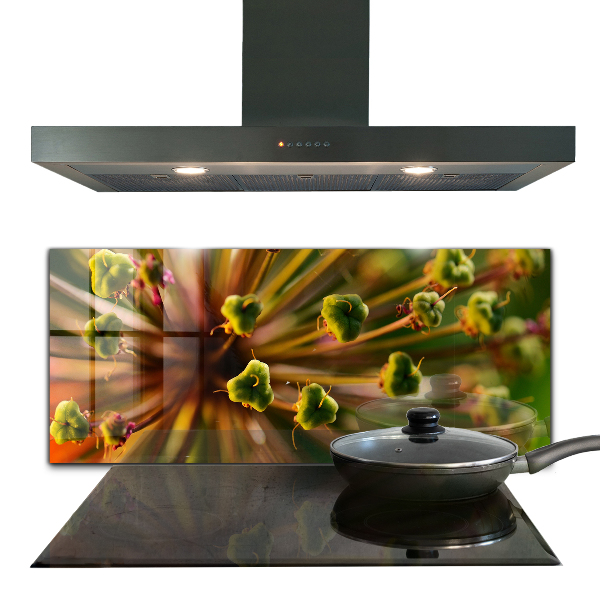 Kitchen glass panel Flower macro photography