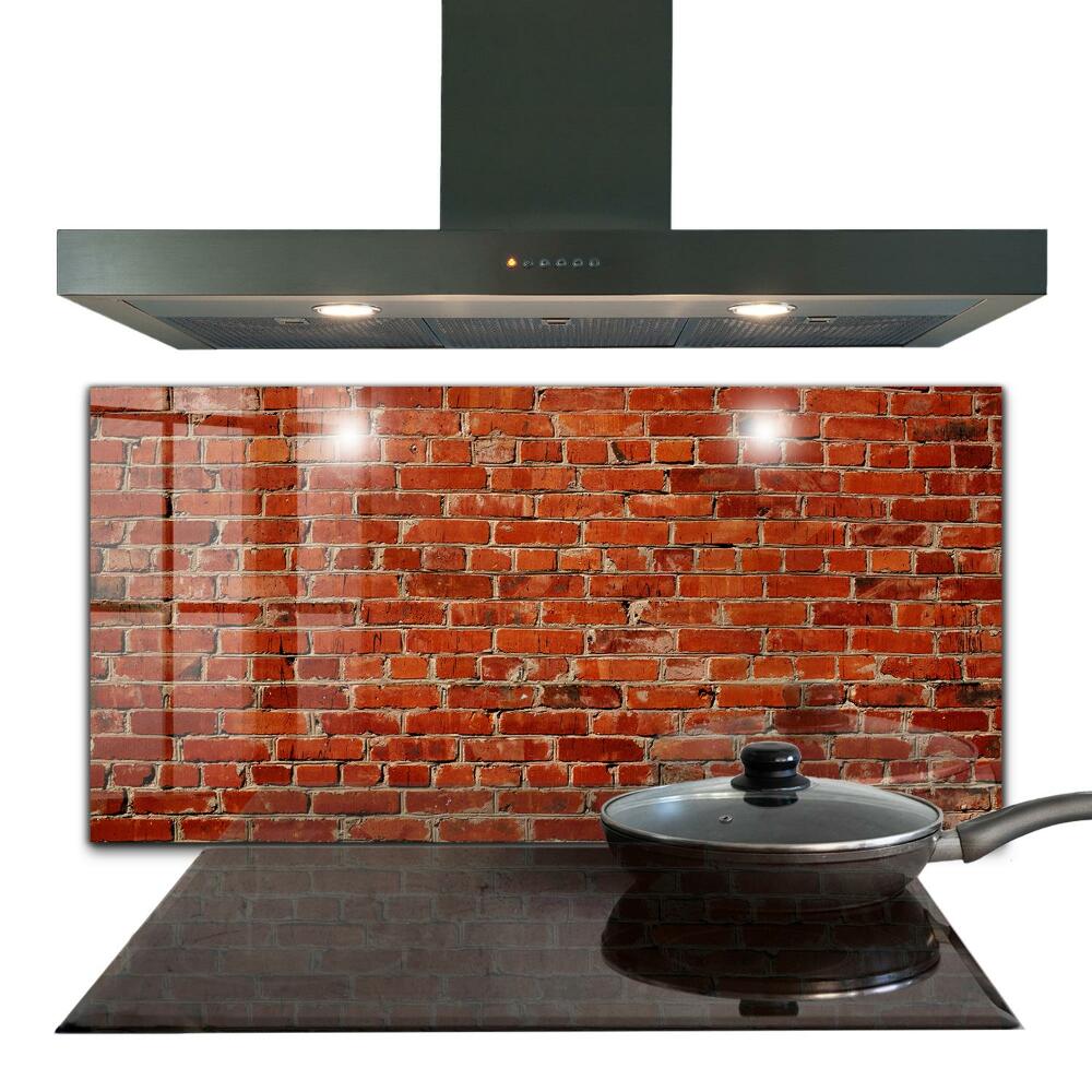 Oven splashback Natural brick wall