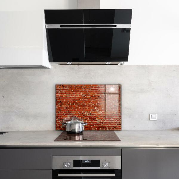 Oven splashback Natural brick wall