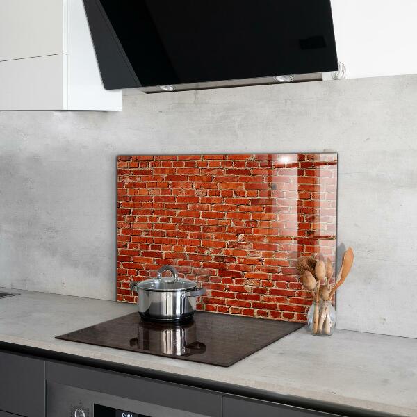 Oven splashback Natural brick wall