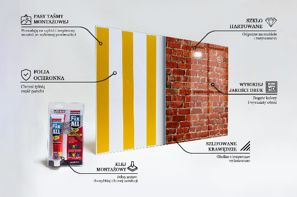 Oven splashback Natural brick wall