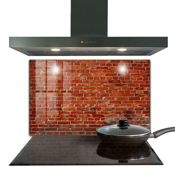 Oven splashback Natural brick wall