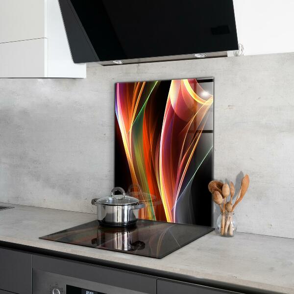 Kitchen wall panels Energy waves abstraction
