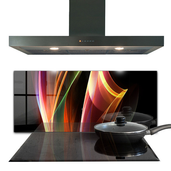 Kitchen wall panels Energy waves abstraction