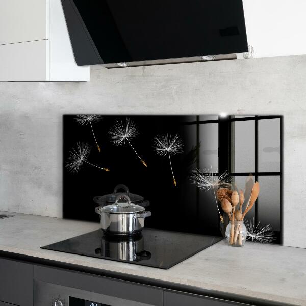 Kitchen glass panel Dandelions in the wind