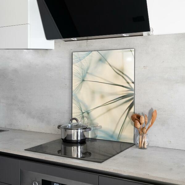 Kitchen glass panel Beautiful delicate dandelion