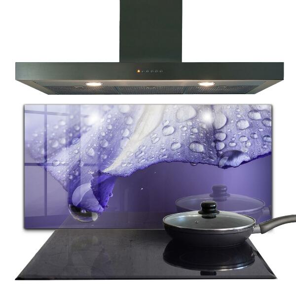 Kitchen glass panel Purple flower petal