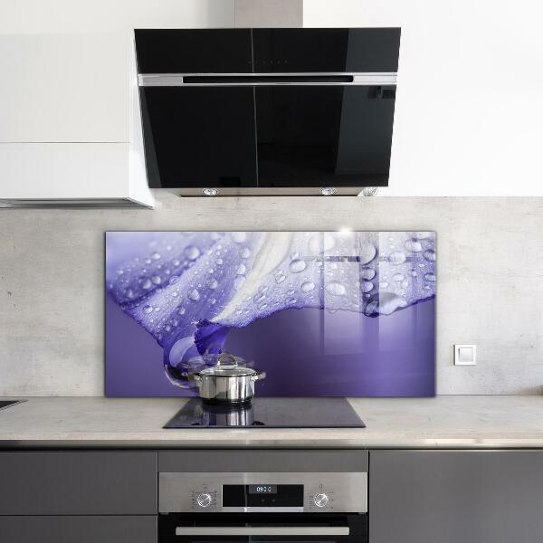 Kitchen glass panel Purple flower petal
