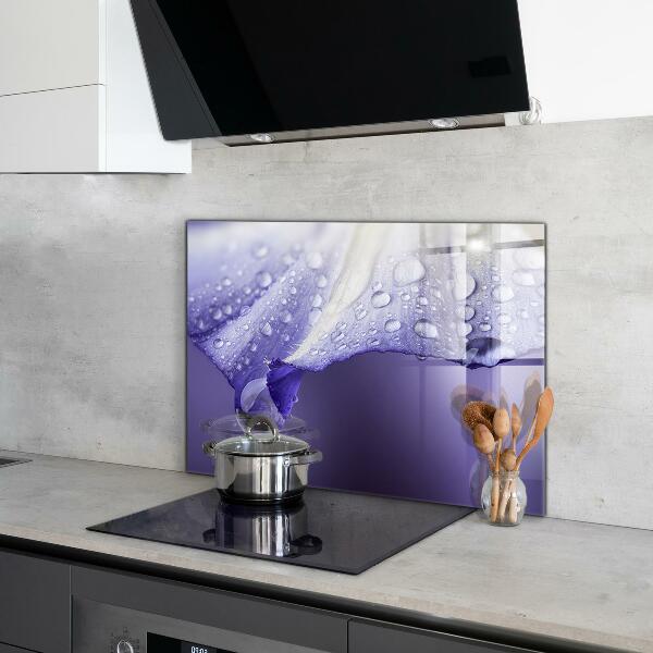 Kitchen glass panel Purple flower petal